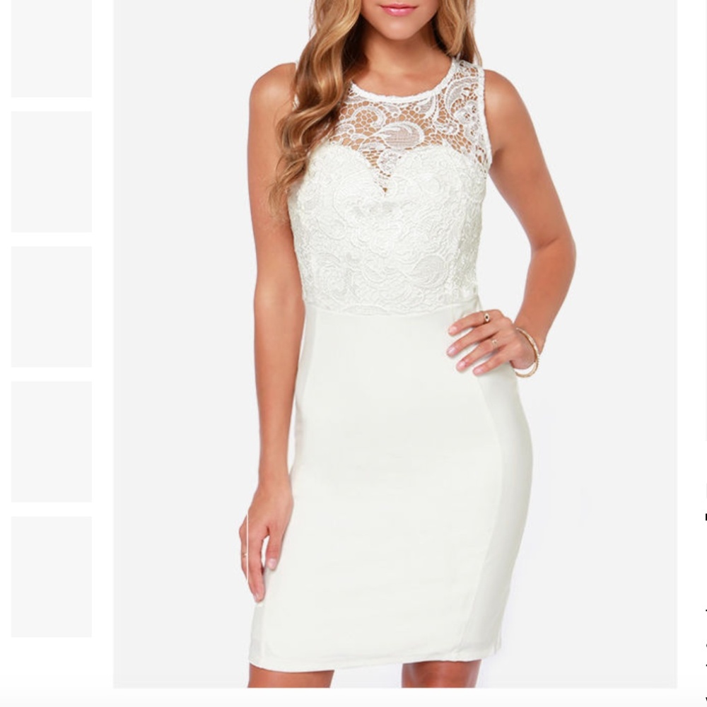 IVORY LACE MIDI DRESS